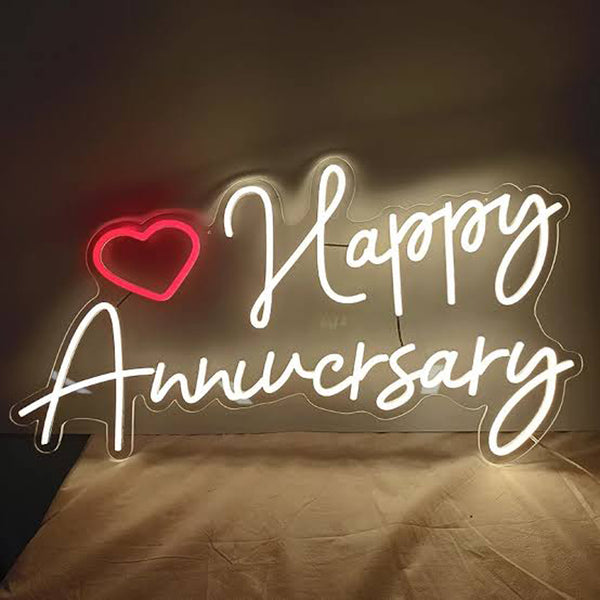Happy Anniversary Neon Light Sign For Anniversary Party - Giftsholic