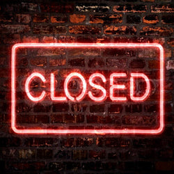 Closed Neon Light Sign For Offices, Shops & Cafes