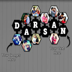 Wooden Wall Frame With Photo & Name