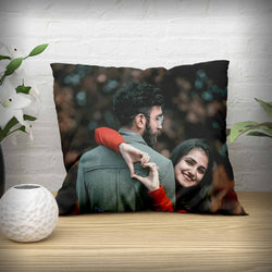 Personalized Square Cushion With Photo In Satin Material