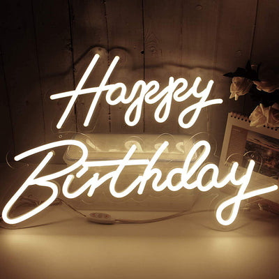 Happy Birthday Neon Light Sign For Birthday Party