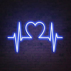 Heartbeat Neon Light Sign Pulse Mesmerizing
