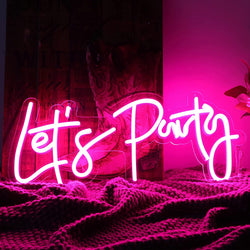 Let's Party Neon Light Sign For Nightclubs & Bars