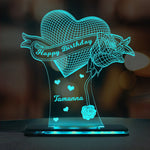 3D Acrylic LED Happy Birthday Lamp In Blue Color