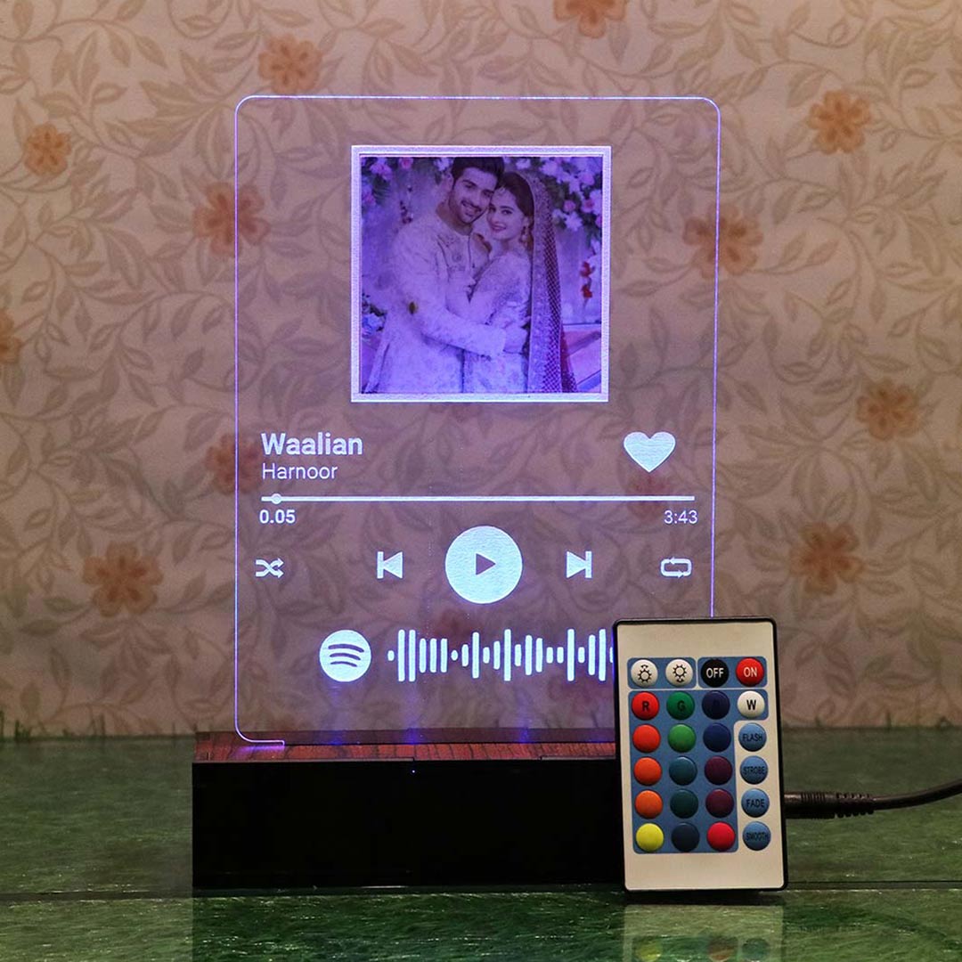 Spotify Plaque With Multi LED Stand