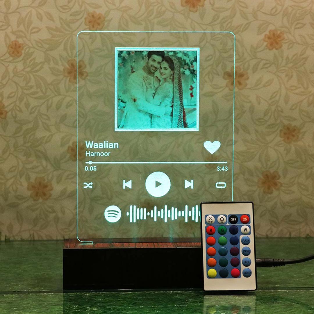 Customized Spotify Plaque With Multi LED Stand