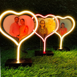 Neon Light Table Lamp With Photo In Multiple Colors