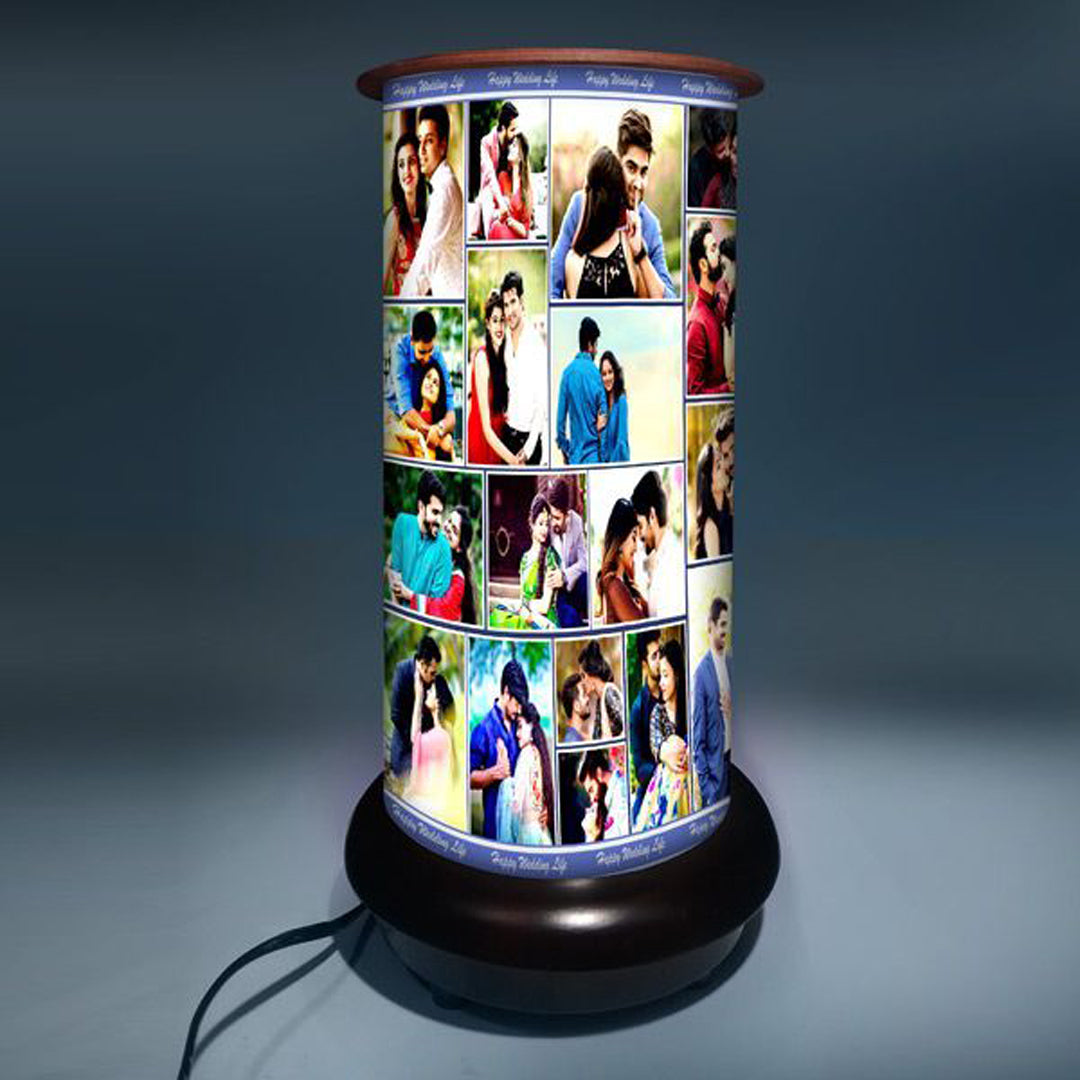 Round Rotating Lamp With Photo