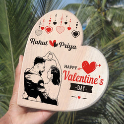 Valentine Wooden Sketch Frame Heart Shape