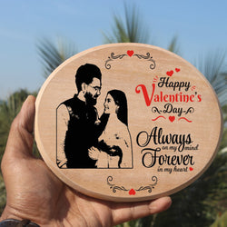 Valentine Wooden Sketch Frame Oval Shape