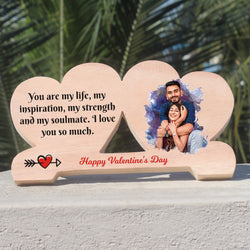 Valentine Double Heart Wooden Sketch Frame