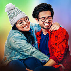 Valentine Oil Smudge Painting For Your Love