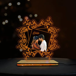 3D Acrylic LED Couple Lamp With Name & Photo