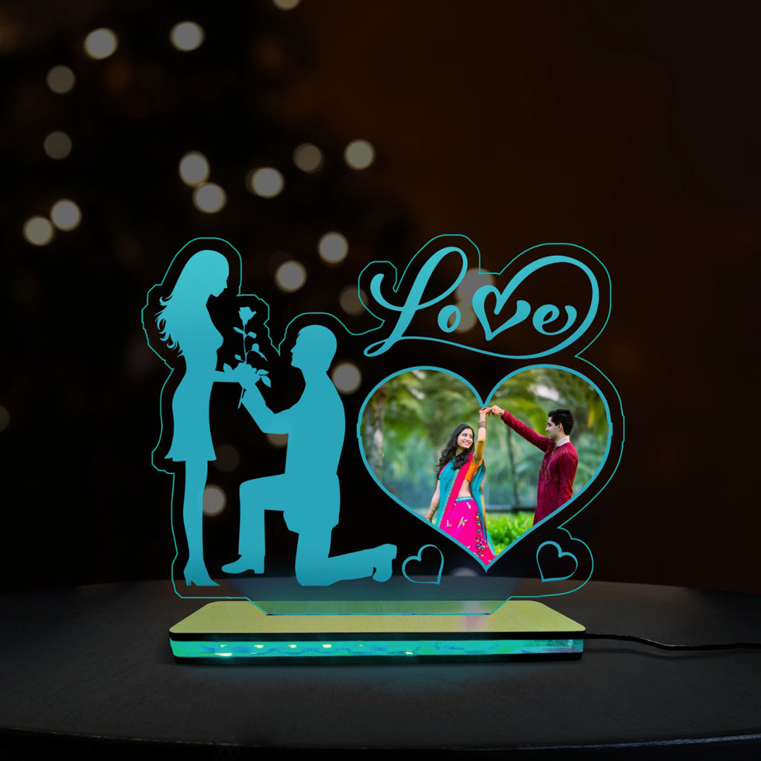 3D Acrylic LED Love Couple Lamp With Photo - Giftsholic