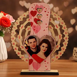 Couple Wooden Calendar With Photo & Date